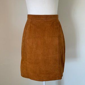 Vintage Pumpkin Suede Skirt